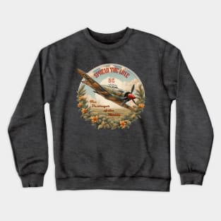 vintage aircraft ''spread the love'' Crewneck Sweatshirt